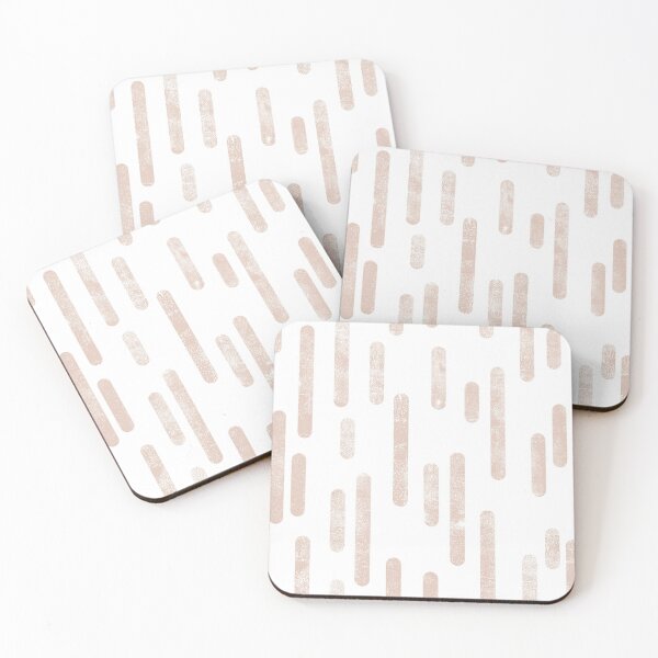 Item preview, Inky Rounded Lines Pattern | Pale Terracotta on White designed and sold by itsjensworld.