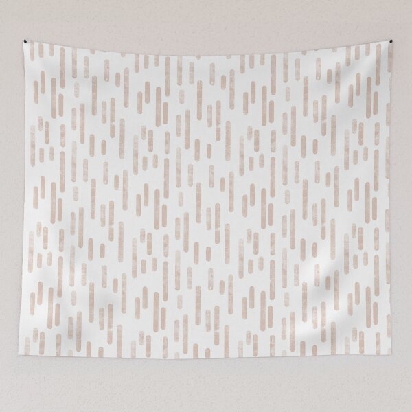 Item preview, Inky Rounded Lines Pattern | Pale Terracotta on White designed and sold by itsjensworld.