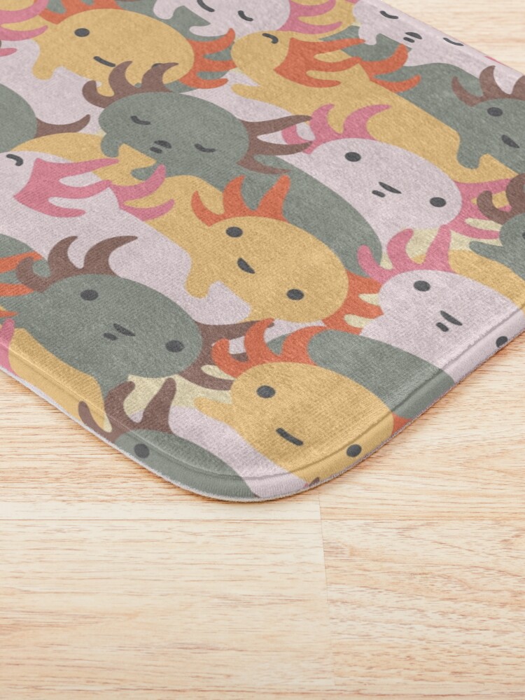 Alternate view of AXOLOTL WAVE - We are the CUTEST CREATURE in the Water World Bath Mat