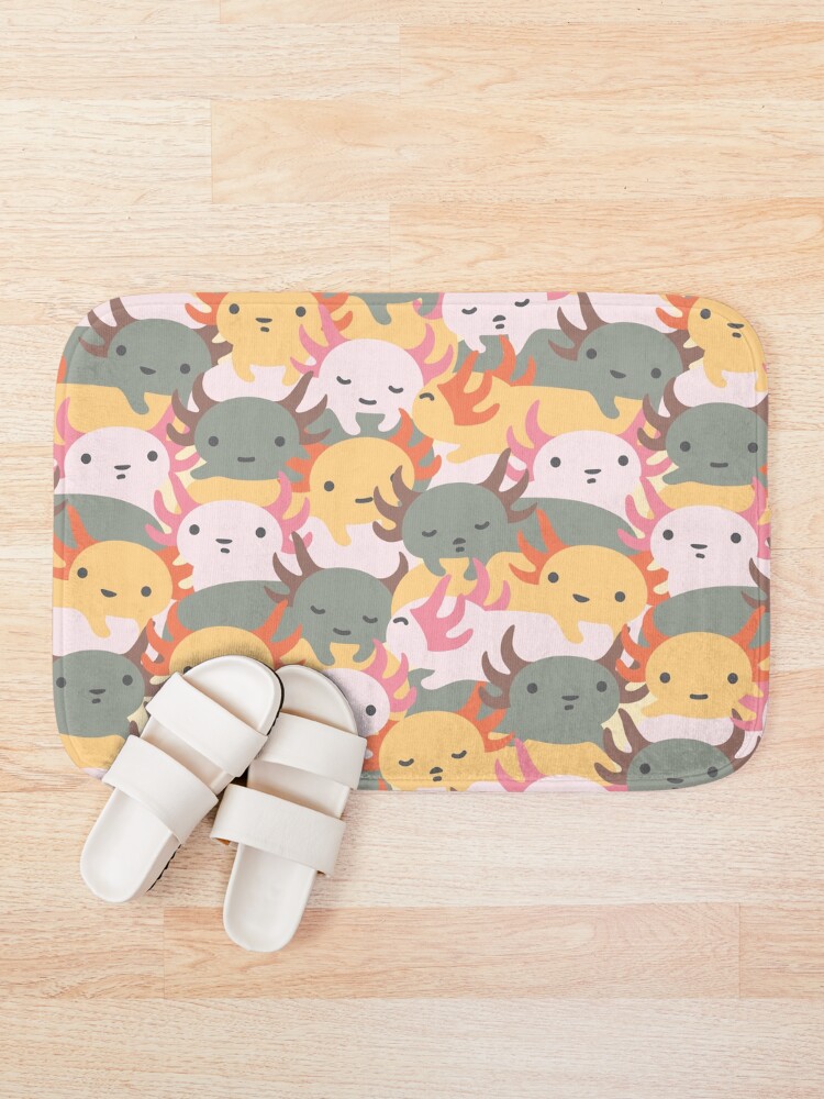 Alternate view of AXOLOTL WAVE - We are the CUTEST CREATURE in the Water World Bath Mat