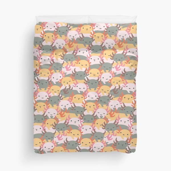 AXOLOTL WAVE - We are the CUTEST CREATURE in the Water World Duvet Cover