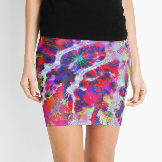 Fractalize Crimson Mini Skirt