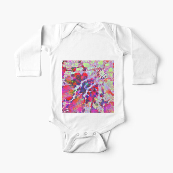 Fractalize Crimson Long Sleeve Baby One-Piece