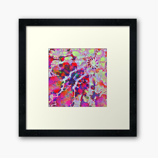 Fractalize Crimson Framed Art Print