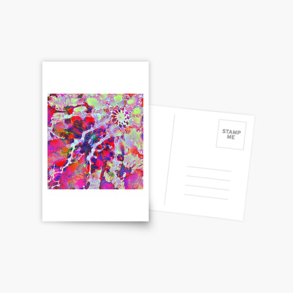 Fractalize Crimson Postcard