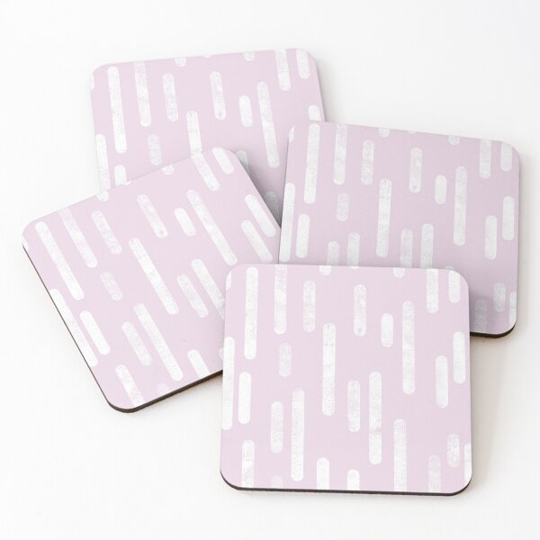 Item preview, Inky Rounded Lines Pattern | White on Dusty Pink designed and sold by itsjensworld.