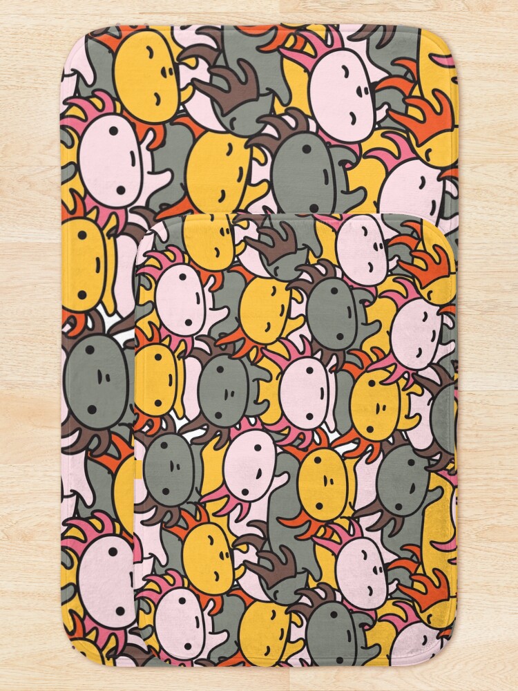 Alternate view of AXOLOTL WAVE Style 2 - We are the CUTEST CREATURE in the Water World Bath Mat