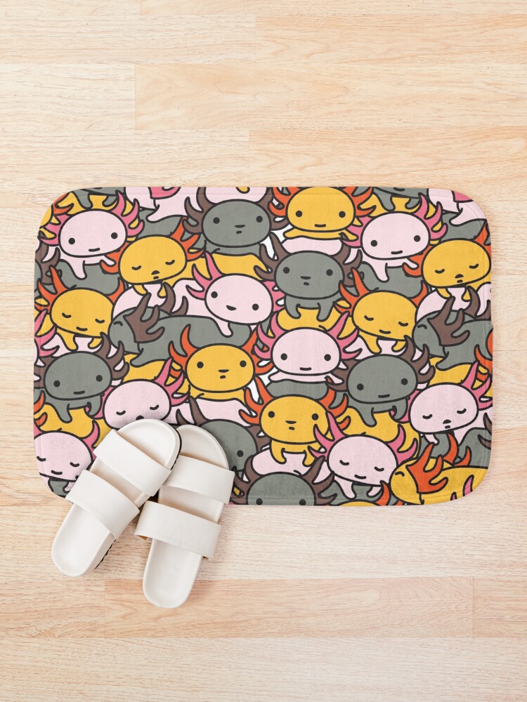 Alternate view of AXOLOTL WAVE Style 2 - We are the CUTEST CREATURE in the Water World Bath Mat