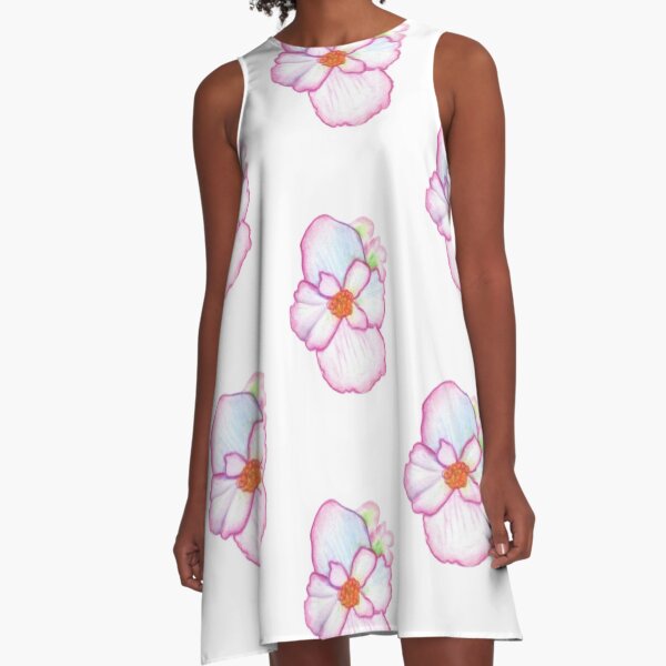 Pink Pansy A-Line Dress