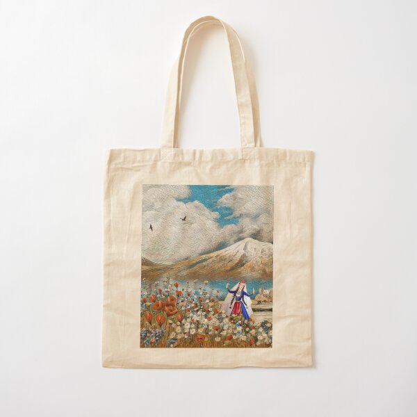 The Flower Girl From Ararat Ծաղիկ աղջիկը Արարատից Cotton Tote Bag