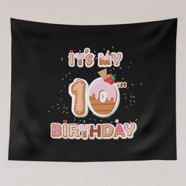 Item preview, It's My 10th Birthday Donut - 10 años de edad B-day Donut Girl design designed and sold by Grabitees.