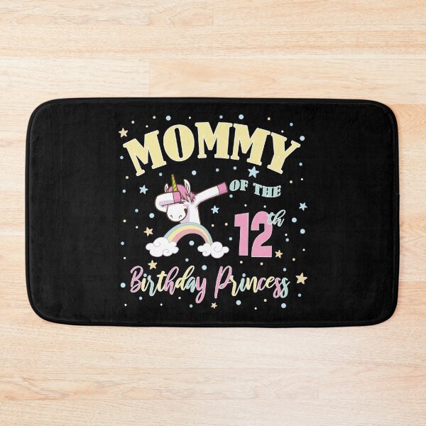 Item preview, Mommy Of The 12th Birthday Princess 12 Year Old Unicorn Mom print designed and sold by Grabitees.