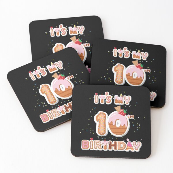 Item preview, It's My 10th Birthday Donut - 10 Years Old B-day Donut Girl design designed and sold by Grabitees.