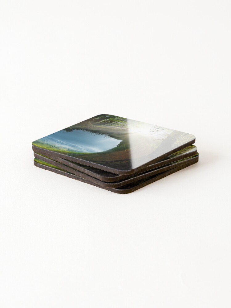 Thumbnail 4 of 5, Coasters (Set of 4), Spring Wave Surf designed and sold by izenin.