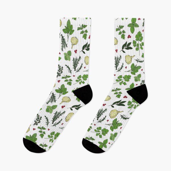 Item preview, Farmhouse Herb Garden Pattern on White designed and sold by HotHibiscus.