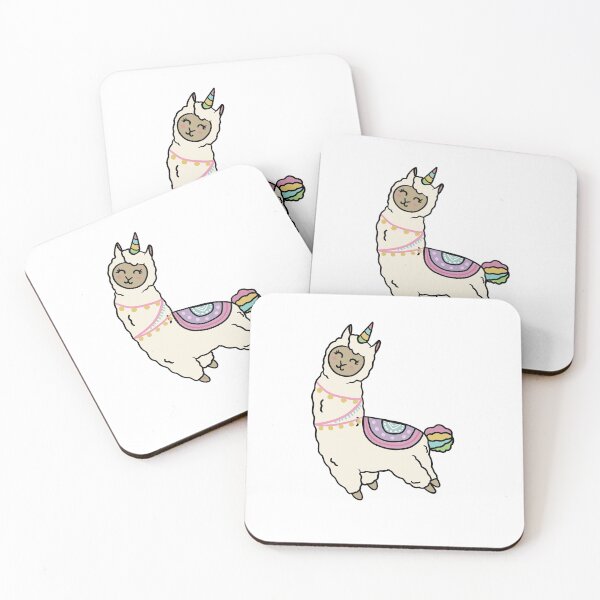 Item preview, Cute Happy Unicorn Llama Alpaca designed and sold by Logiamerch.