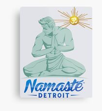 Namaste Detroit Full Color Metal Print