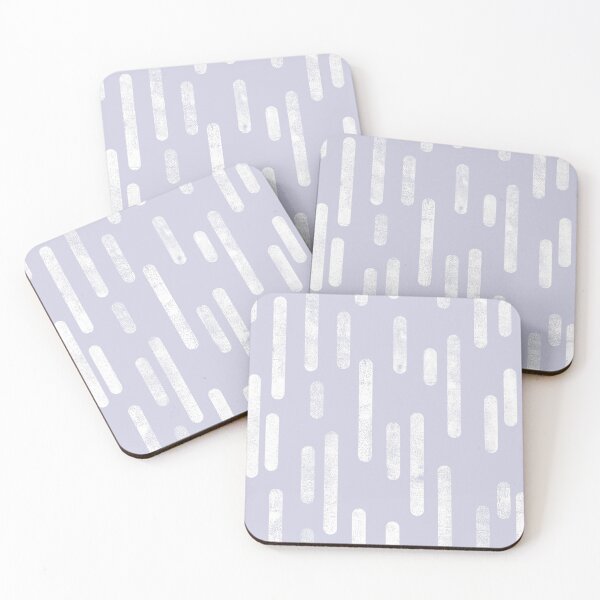 Item preview, Inky Rounded Lines Pattern | White on Dusty Purple designed and sold by itsjensworld.