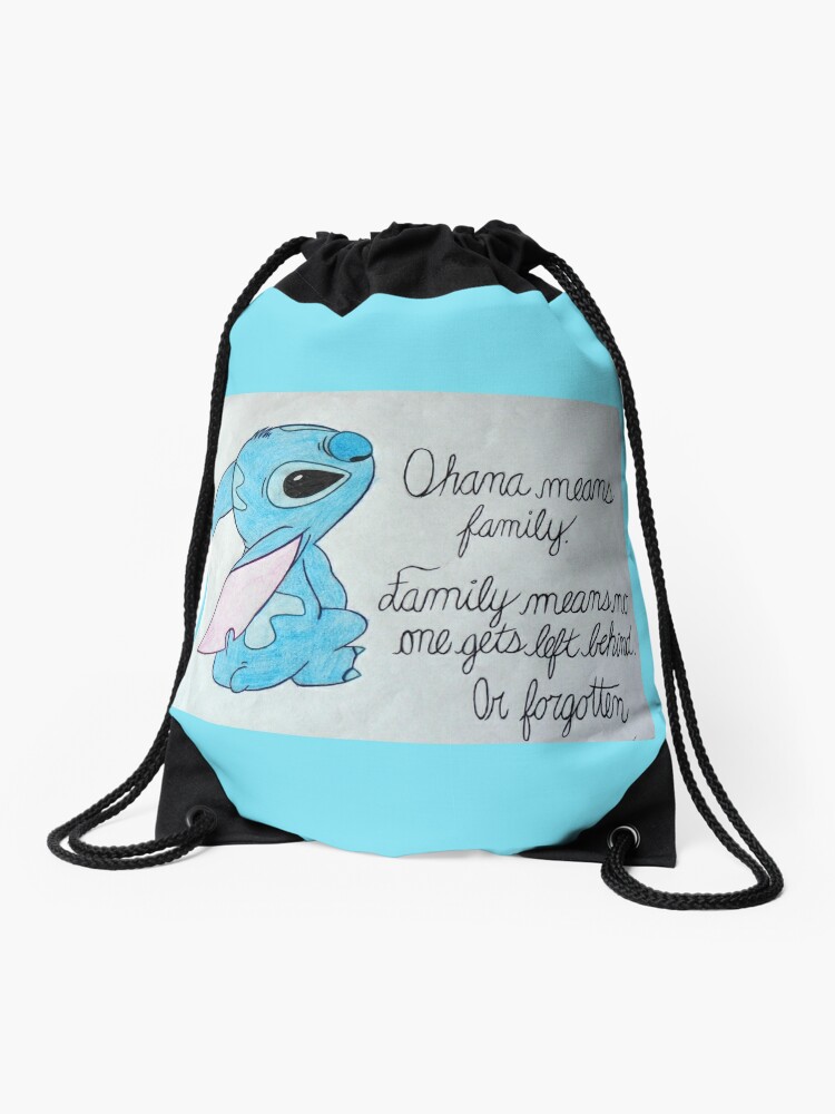 The Best Lilo and Stitch Quote Drawstring Bag for Sale by