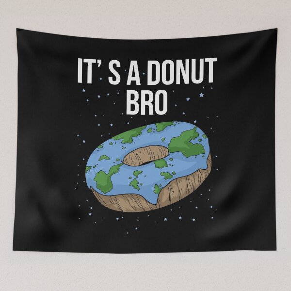 Item preview, The Earth Is Flat Donut It's Flat Bro Funny Flat Earth designed and sold by DSWShirts.
