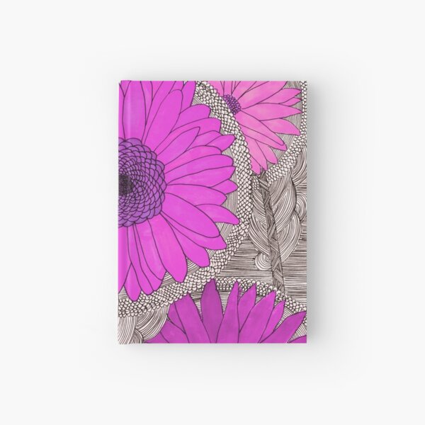 Gerbera Daisy- Magenta Hardcover Journal