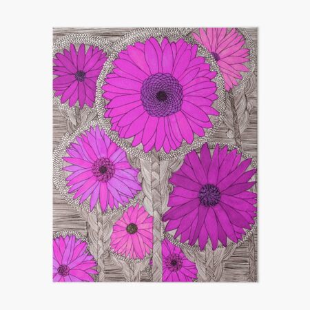Gerbera Daisy- Magenta Art Board Print