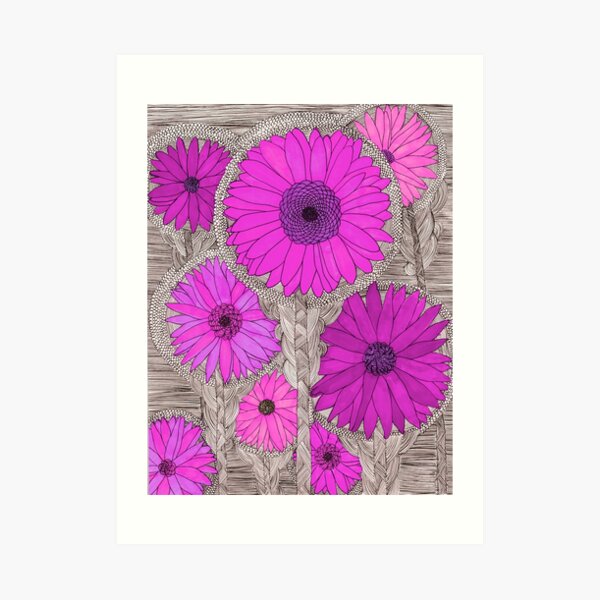 Gerbera Daisy- Magenta Art Print