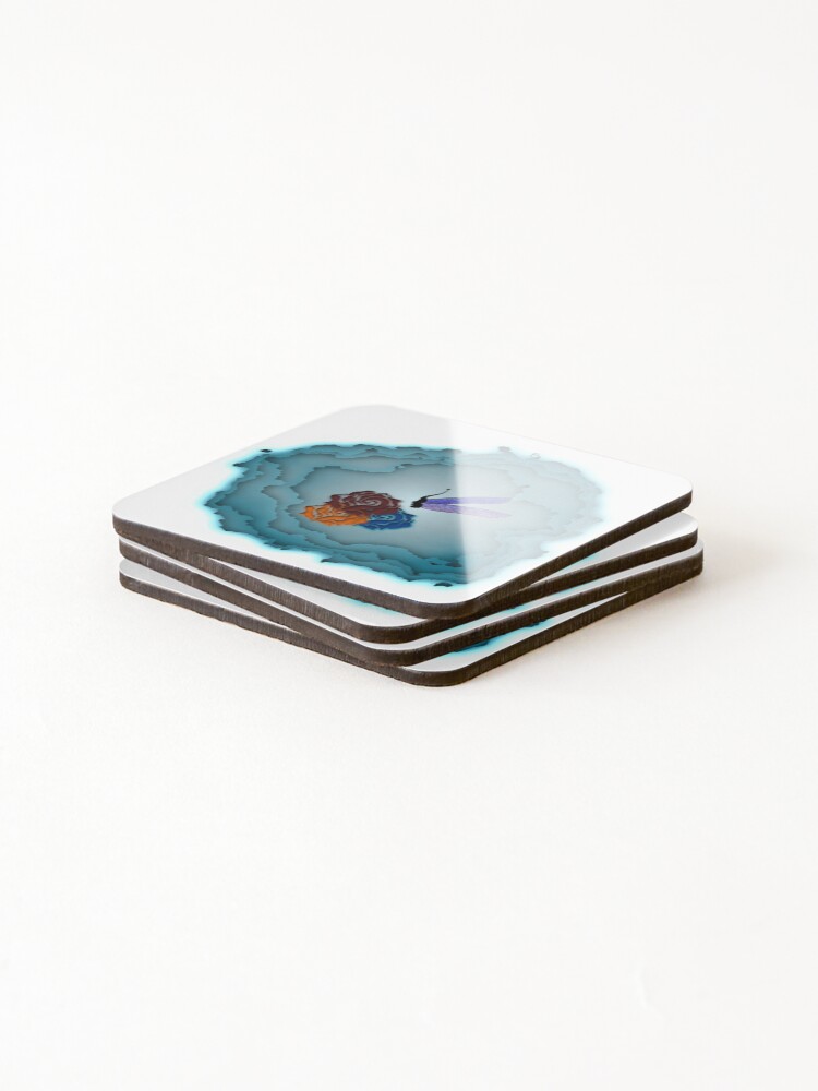 Thumbnail 4 of 5, Coasters (Set of 4), Waves Roses designed and sold by hywidner.