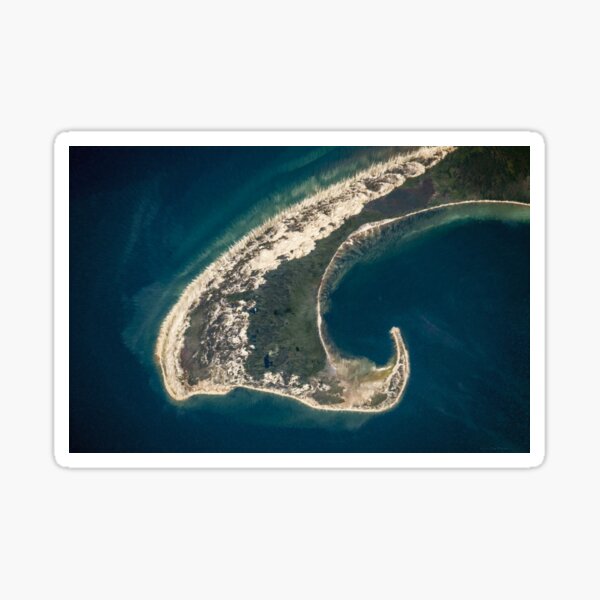 Cape Cod Aerial Landscape Painting Sticker