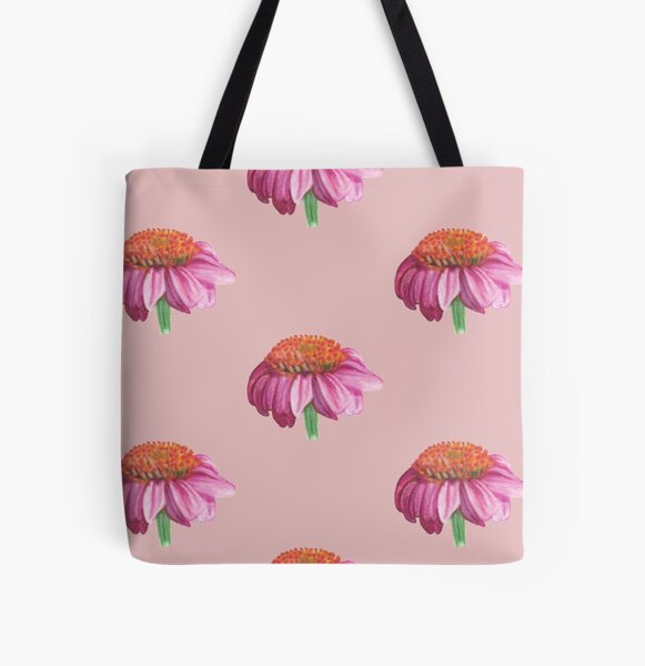 Purple cone flower All Over Print Tote Bag