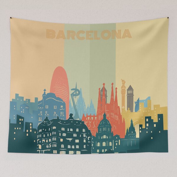 Item preview, barcelona skyline designed and sold by BekimART2.