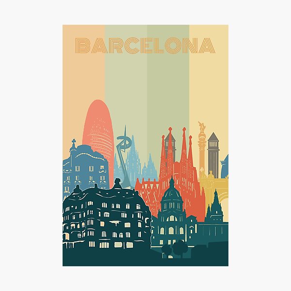 Item preview, barcelona skyline designed and sold by BekimART2.