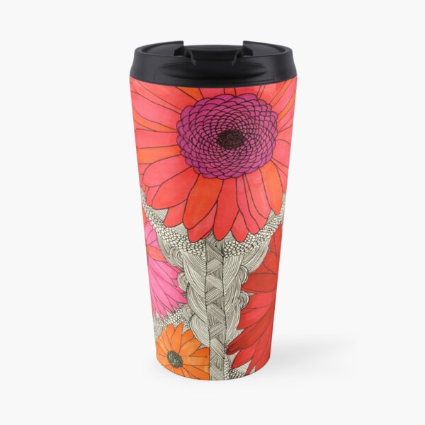 Gerbera Daisy-Red Travel Mug