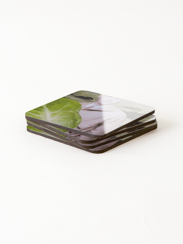 Thumbnail 4 of 5, Coasters (Set of 4), LETTUCE PRAY FOR HIM designed and sold by RICOLLAGE.