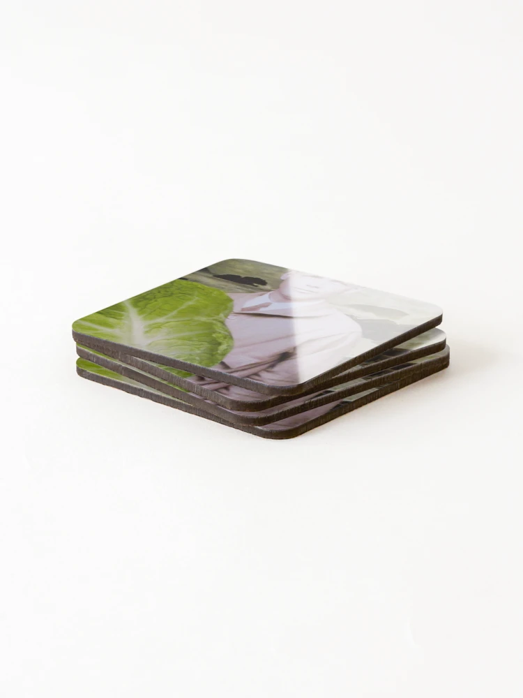 Thumbnail 4 of 5, Coasters (Set of 4), LETTUCE PRAY FOR HIM designed and sold by RICOLLAGE.