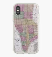 Vinilo o funda para iPhone Vintage Map of New York City (1863)