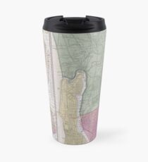 Taza de viaje Vintage Map of New York City (1863)