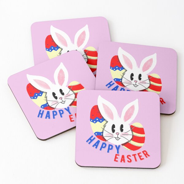 Item preview, Cute bunny face with easter eggs happy easter for kids designed and sold by piastrelli.