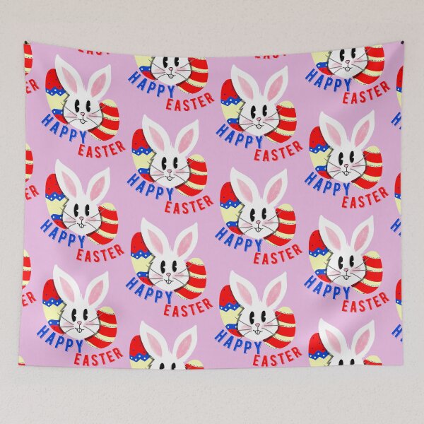 Item preview, Cute bunny face with easter eggs happy easter for kids designed and sold by piastrelli.