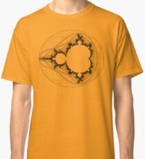 Black - Linear Mandelbrot Classic T-Shirt