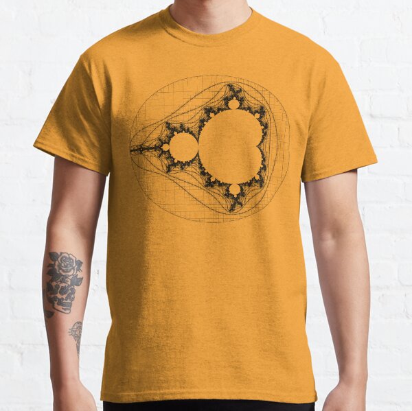 Black - Linear Mandelbrot Classic T-Shirt