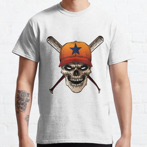 Houston Astros Baseball Vintage H-Town Crush City Texas Skull