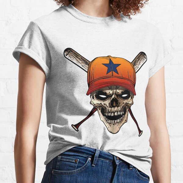 Houston Astros Baseball Vintage H Town Crush City Texas Skull Shirt