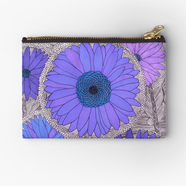 Gerbera Daisy- Purple Zipper Pouch