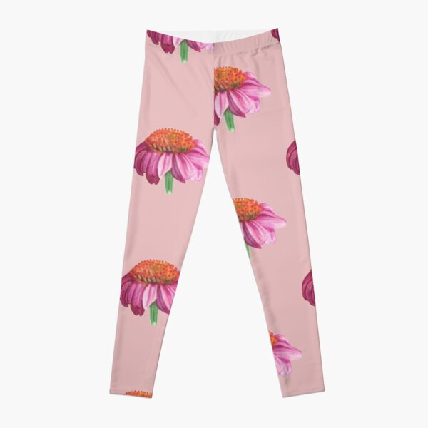 Purple cone flower Leggings