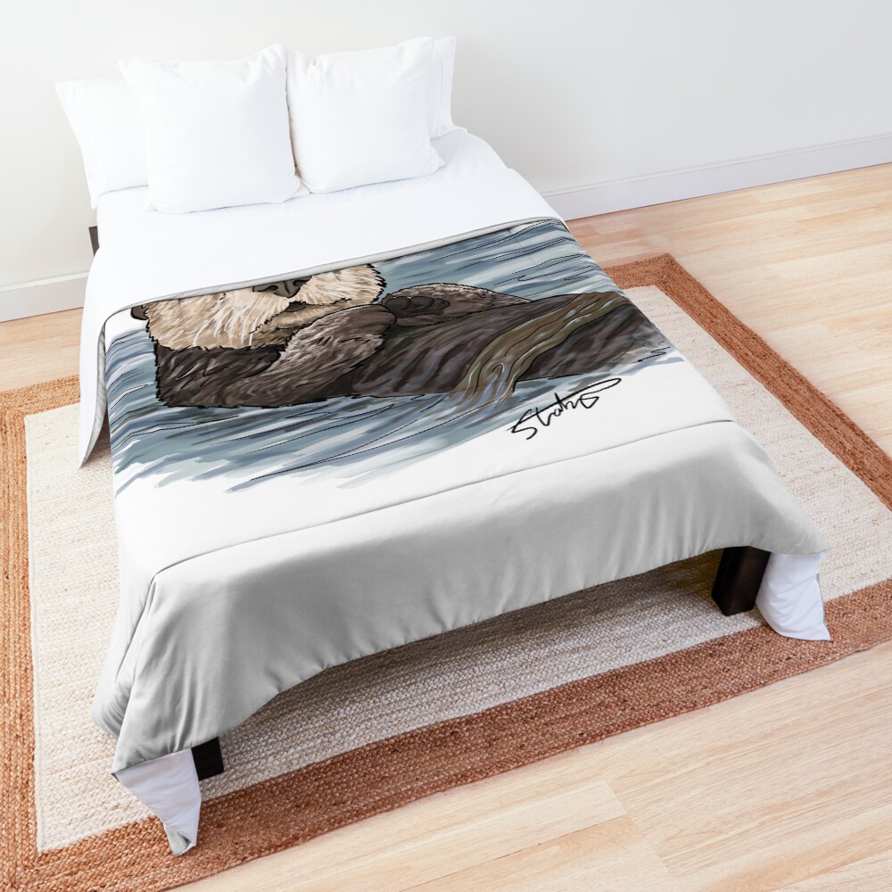 Sea Otter Sketch Comforter