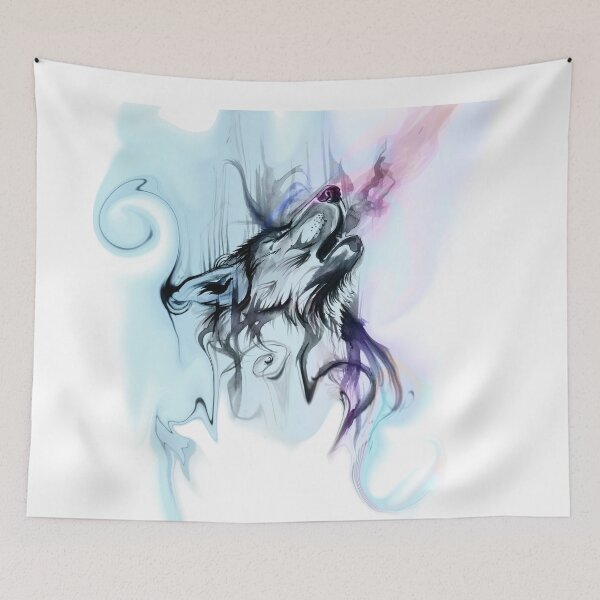 Item preview, Howling Wolf, crying, watercolor designed and sold by logogurl.