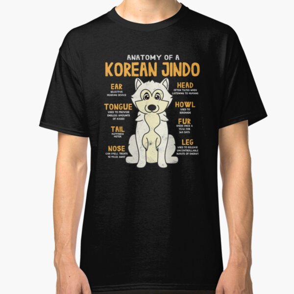 Anatomy of Korean Jindo Dog Classic T-Shirt