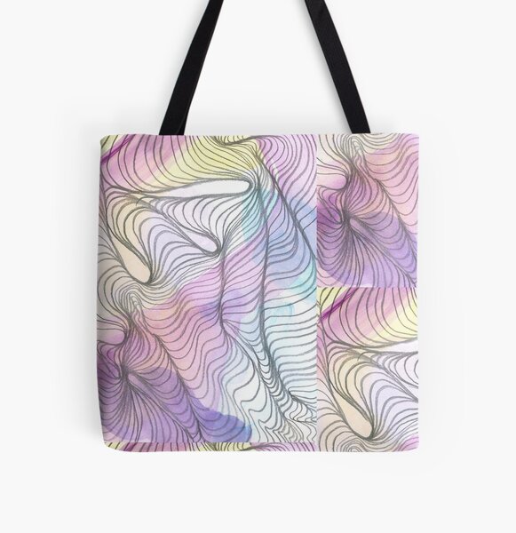 Wave All Over Print Tote Bag