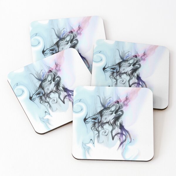Item preview, Howling Wolf, crying, watercolor designed and sold by logogurl.